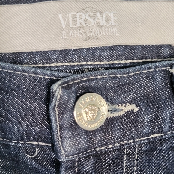 Versace Jeans Couture Straight Leg Pocket Indigo Jeans - Picture 4 of 12